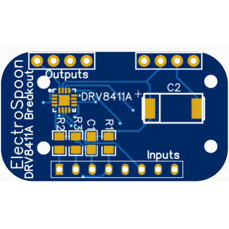 ElectroSpoon DRV8411A Dual H-Bridge (4A Peak) Breakout